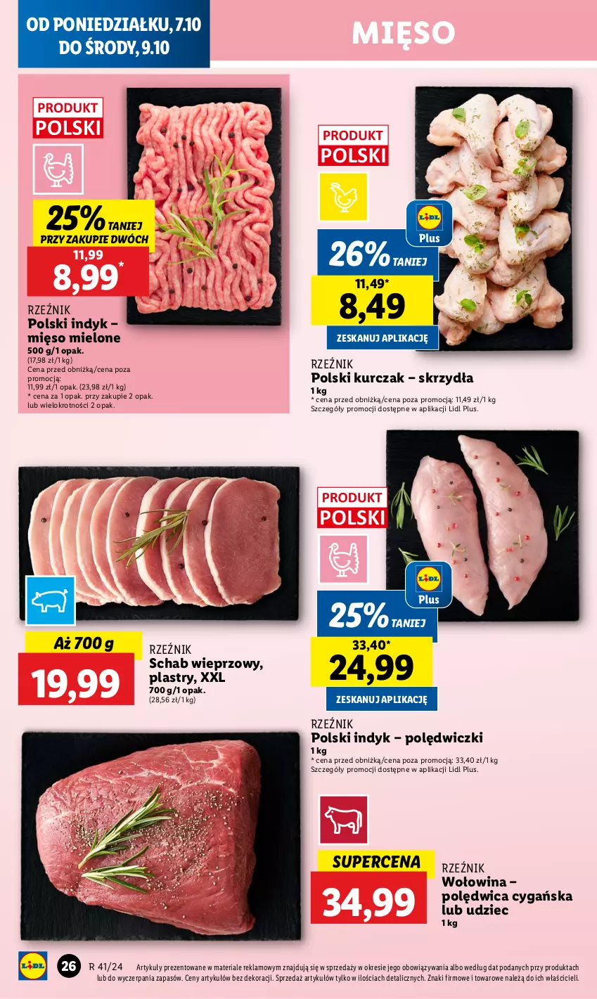 Gazetka promocyjna Lidl - GAZETKA - ważna 07.10 do 09.10.2024 - strona 34 - produkty: Kurczak, Mięso, Mięso mielone, Polędwica, Schab wieprzowy, Wołowina