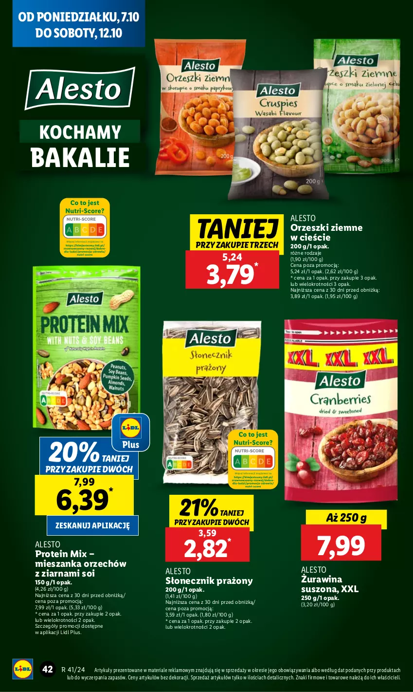 Gazetka promocyjna Lidl - GAZETKA - ważna 07.10 do 09.10.2024 - strona 50 - produkty: Koc, Orzeszki, Orzeszki ziemne, Słonecznik prażony