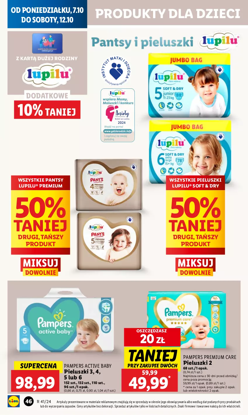 Gazetka promocyjna Lidl - GAZETKA - ważna 07.10 do 09.10.2024 - strona 54 - produkty: Dzieci, Pampers