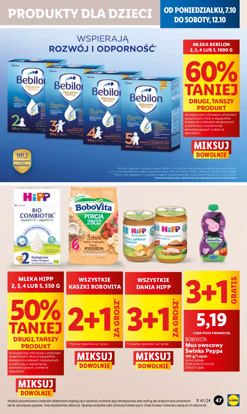 Gazetka promocyjna Lidl - GAZETKA - ważna 07.10 do 09.10.2024 - strona 55 - produkty: BEBILON, BoboVita, Dzieci, Gra, HiPP, Inka, Mus