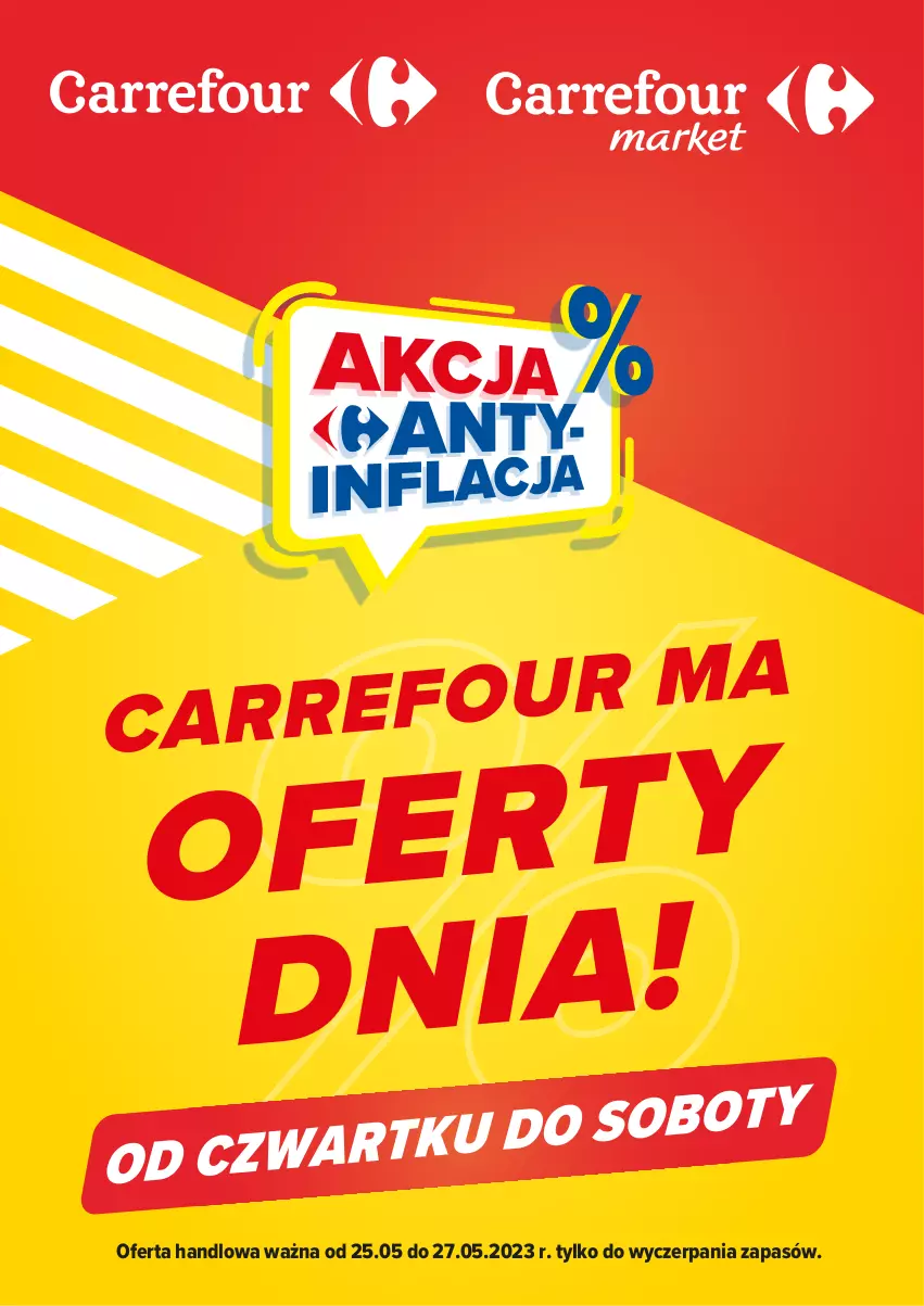 Gazetka promocyjna Carrefour - Gazetka Carrefour ma oferty dnia - ważna 25.05 do 27.05.2023 - strona 1