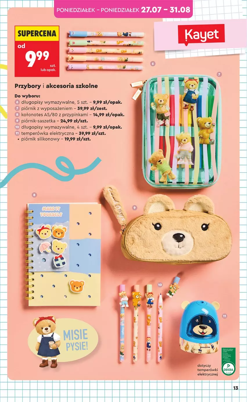 Gazetka promocyjna Biedronka - Okazje Tygodnia - ważna 27.07 do 08.08.2026 - strona 13 - produkty: Długopis, Inka, Piórnik