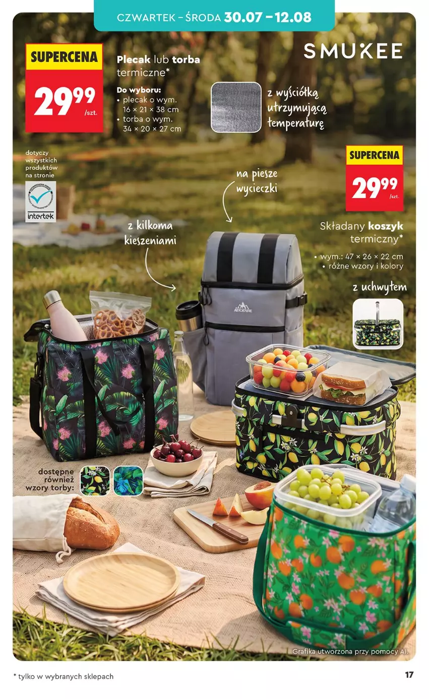 Gazetka promocyjna Biedronka - Okazje Tygodnia - ważna 27.07 do 08.08.2026 - strona 17 - produkty: Fa, Kosz, Plecak, Torba