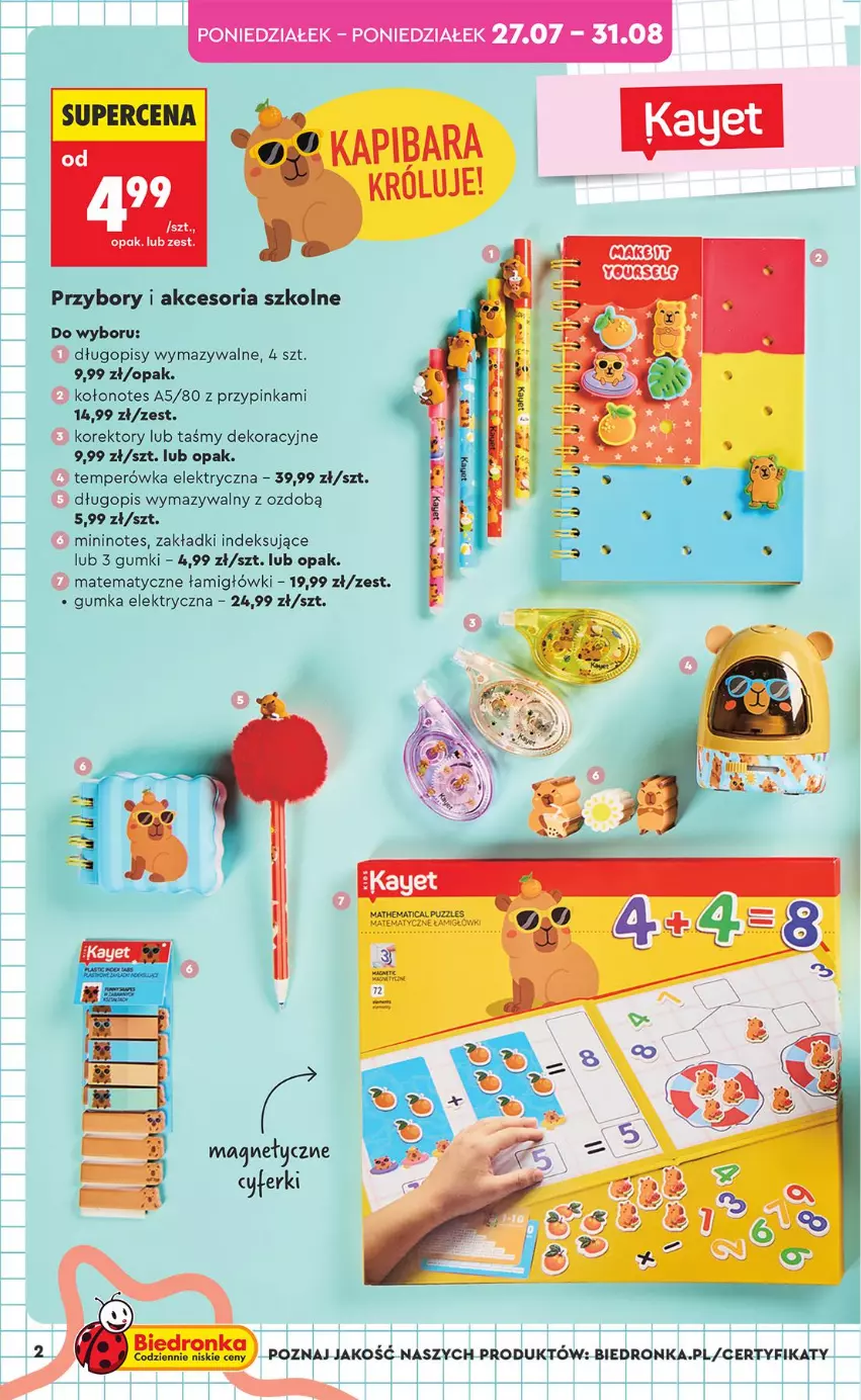 Gazetka promocyjna Biedronka - Okazje Tygodnia - ważna 27.07 do 08.08.2026 - strona 2 - produkty: Długopis, Inka, Puzzle