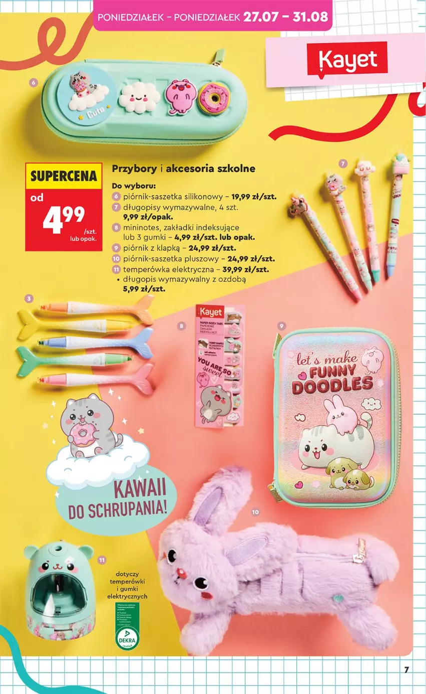 Gazetka promocyjna Biedronka - Okazje Tygodnia - ważna 27.07 do 08.08.2026 - strona 7 - produkty: Długopis, Piórnik