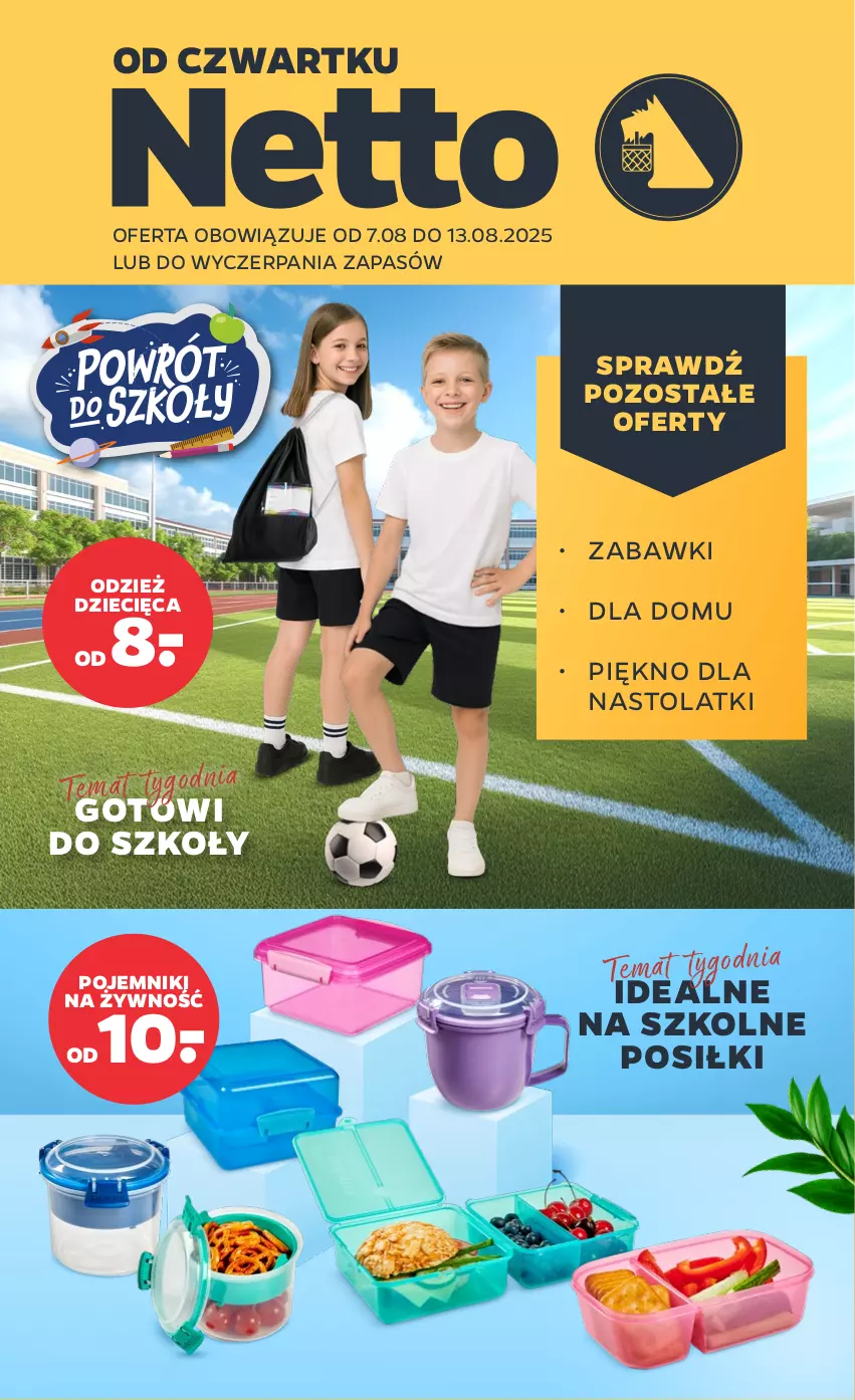 Gazetka promocyjna Netto - Od Czwartku Przemysłowa - ważna 07.08 do 13.08.2025 - strona 1 - produkty: Dzieci, Pojemnik