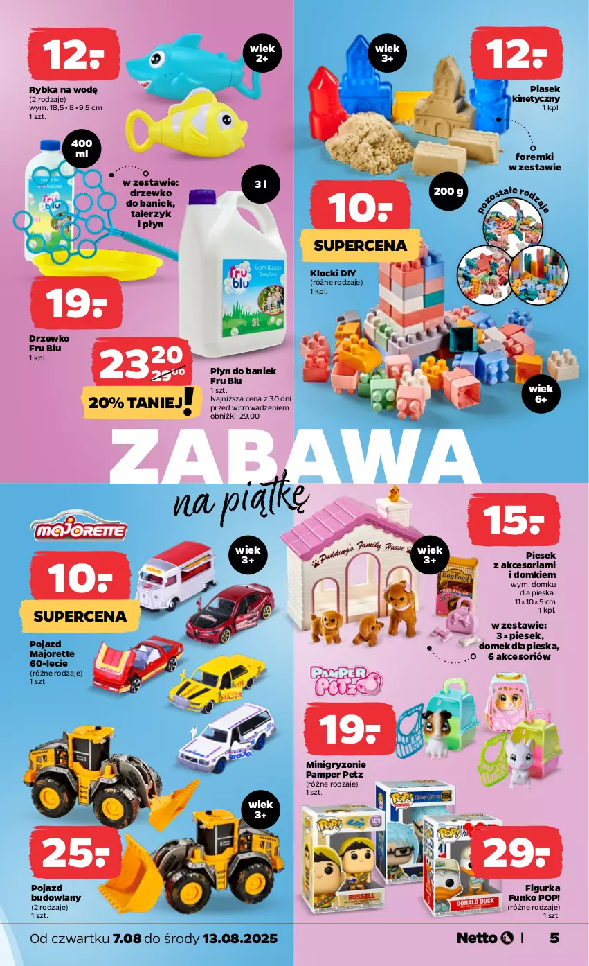 Gazetka promocyjna Netto - Od Czwartku Przemysłowa - ważna 07.08 do 13.08.2025 - strona 5 - produkty: Foremki, Gry, Klocki, Piasek kinetyczny, Pojazd, Talerz, Talerzyk