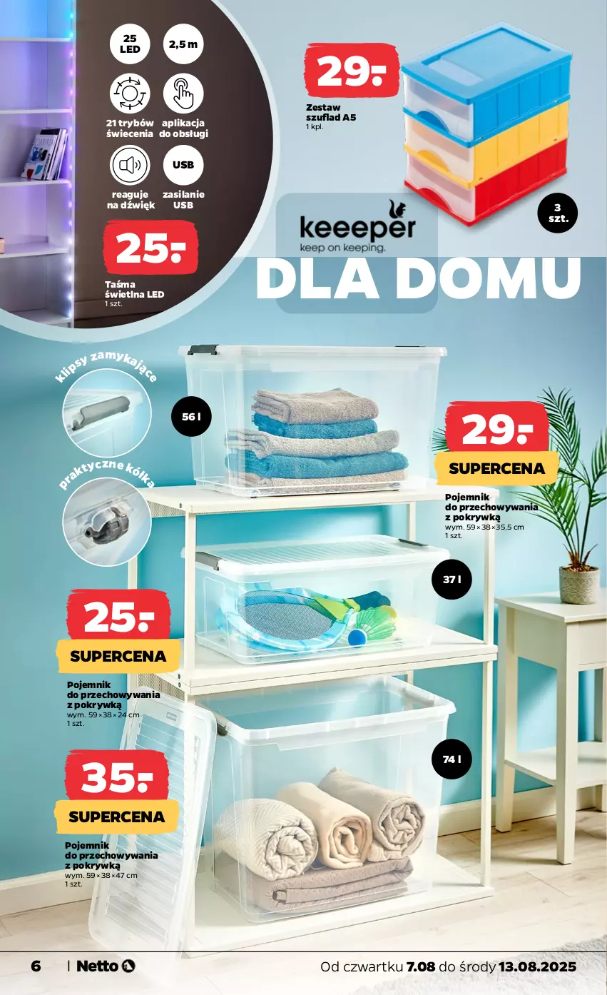 Gazetka promocyjna Netto - Od Czwartku Przemysłowa - ważna 07.08 do 13.08.2025 - strona 6 - produkty: Pojemnik, Pojemnik do przechowywania, Silan