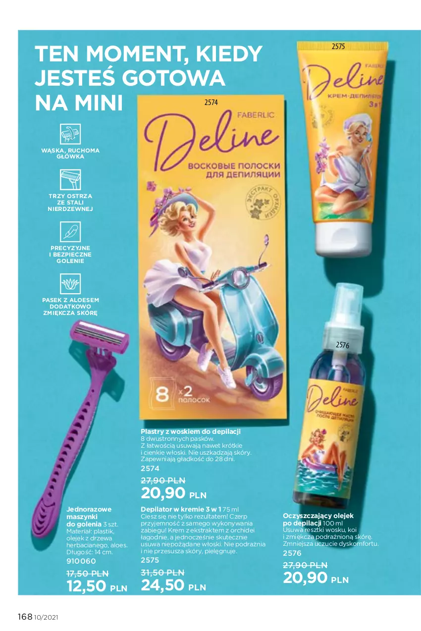 Gazetka promocyjna Faberlic - Gazetka - ważna 05.07 do 25.07.2021 - strona 168 - produkty: Depilator, Olej, Pasek, Piec