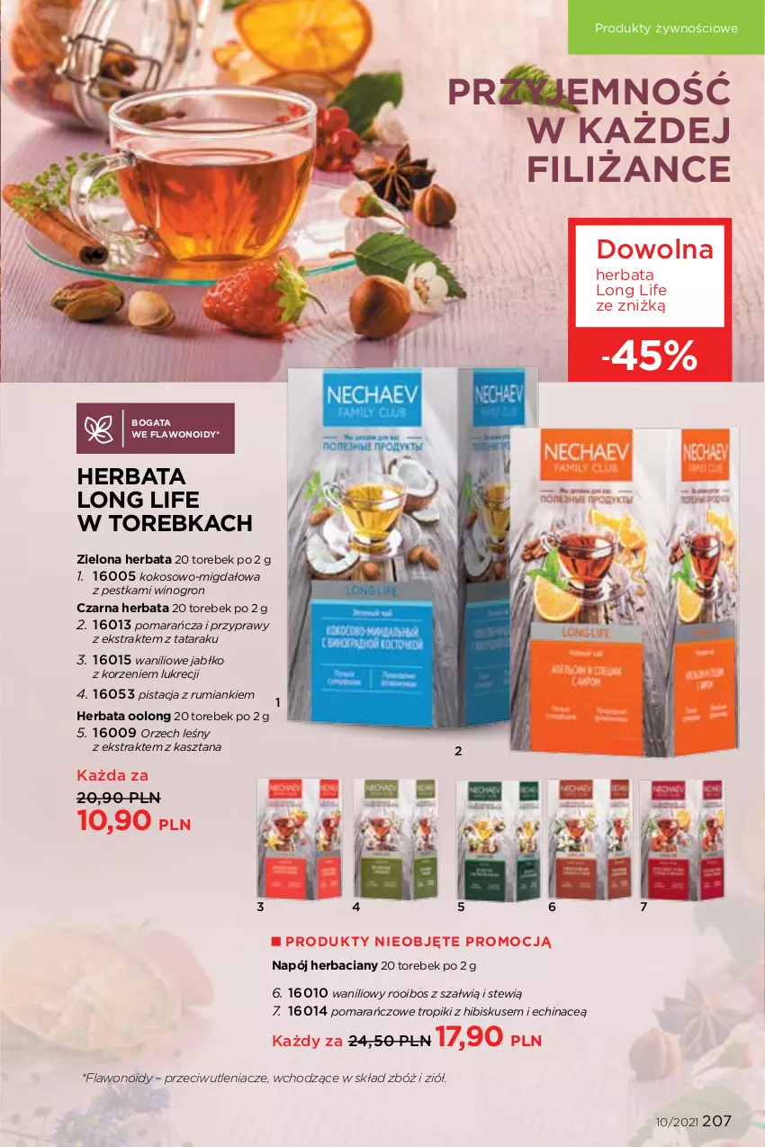 Gazetka promocyjna Faberlic - Gazetka - ważna 05.07 do 25.07.2021 - strona 207 - produkty: Herbata, Hibiskus, Kokos, Napój, Przyprawy, Rum, Torebka, Wino