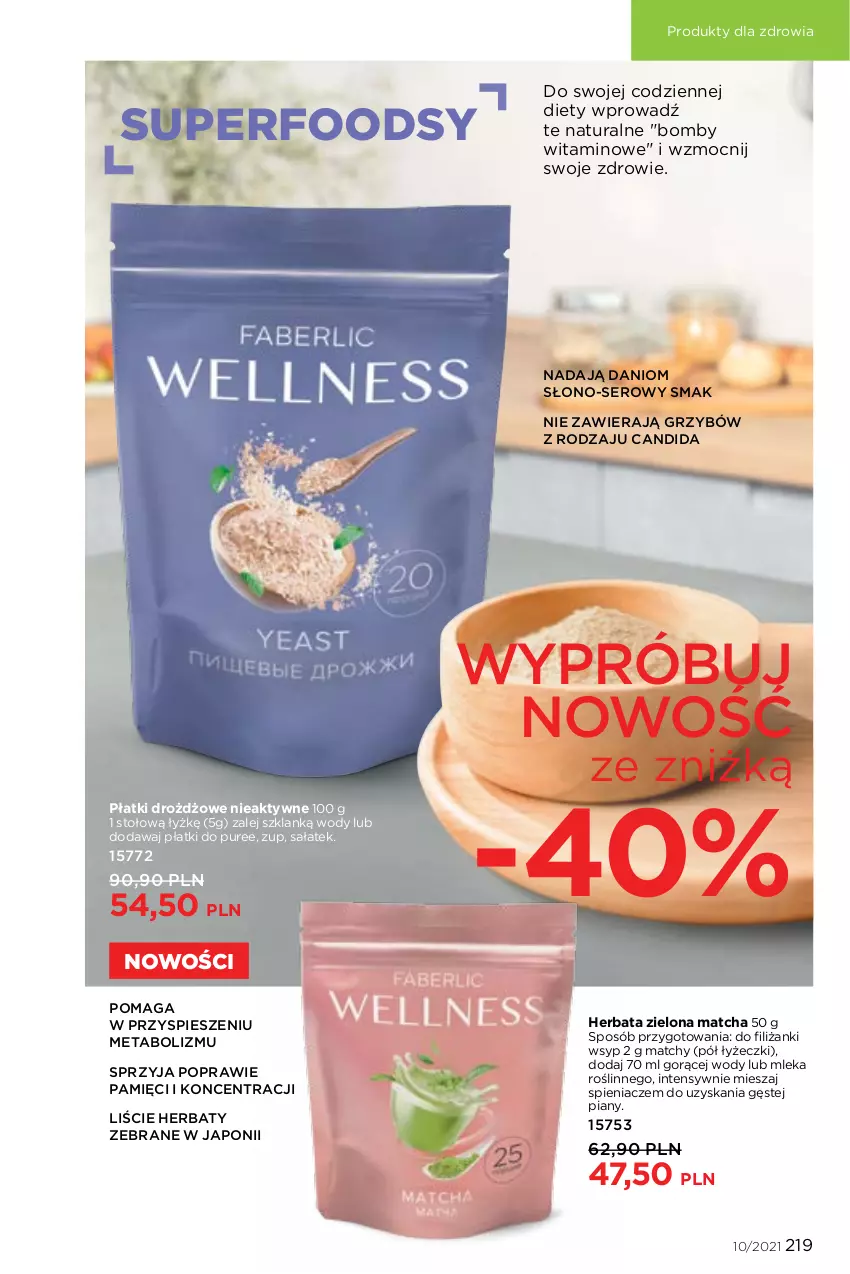 Gazetka promocyjna Faberlic - Gazetka - ważna 05.07 do 25.07.2021 - strona 219 - produkty: Danio, Herbata, Pur, Sałat, Ser, Zdrowie