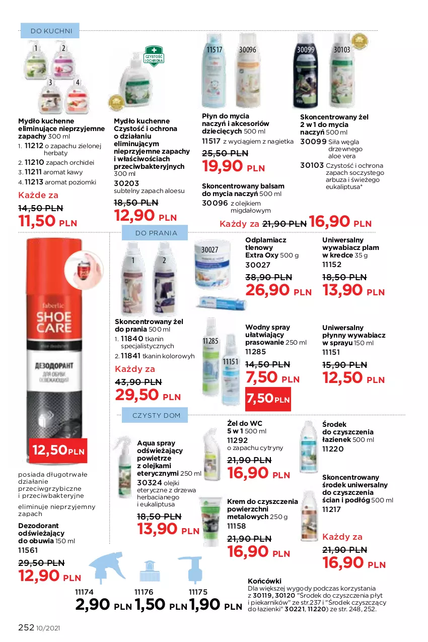 Gazetka promocyjna Faberlic - Gazetka - ważna 05.07 do 25.07.2021 - strona 252 - produkty: Aloe vera, Arbuz, Balsam do mycia naczyń, BIC, Cytryny, Dezodorant, Do mycia naczyń, Dzieci, Mydło, Odplamiacz, Olej, Piekarnik, Płyn do mycia, Płyn do mycia naczyń