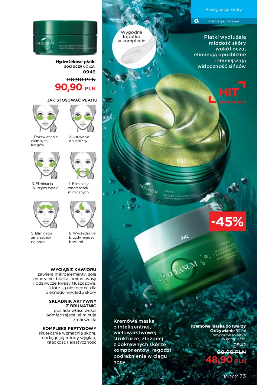 Gazetka promocyjna Faberlic - Gazetka - ważna 05.07 do 25.07.2021 - strona 73 - produkty: Hydrożelowe płatki pod oczy, Intel, Kawior, Mars, Maska, Maska do twarzy, Pielęgnacja skóry