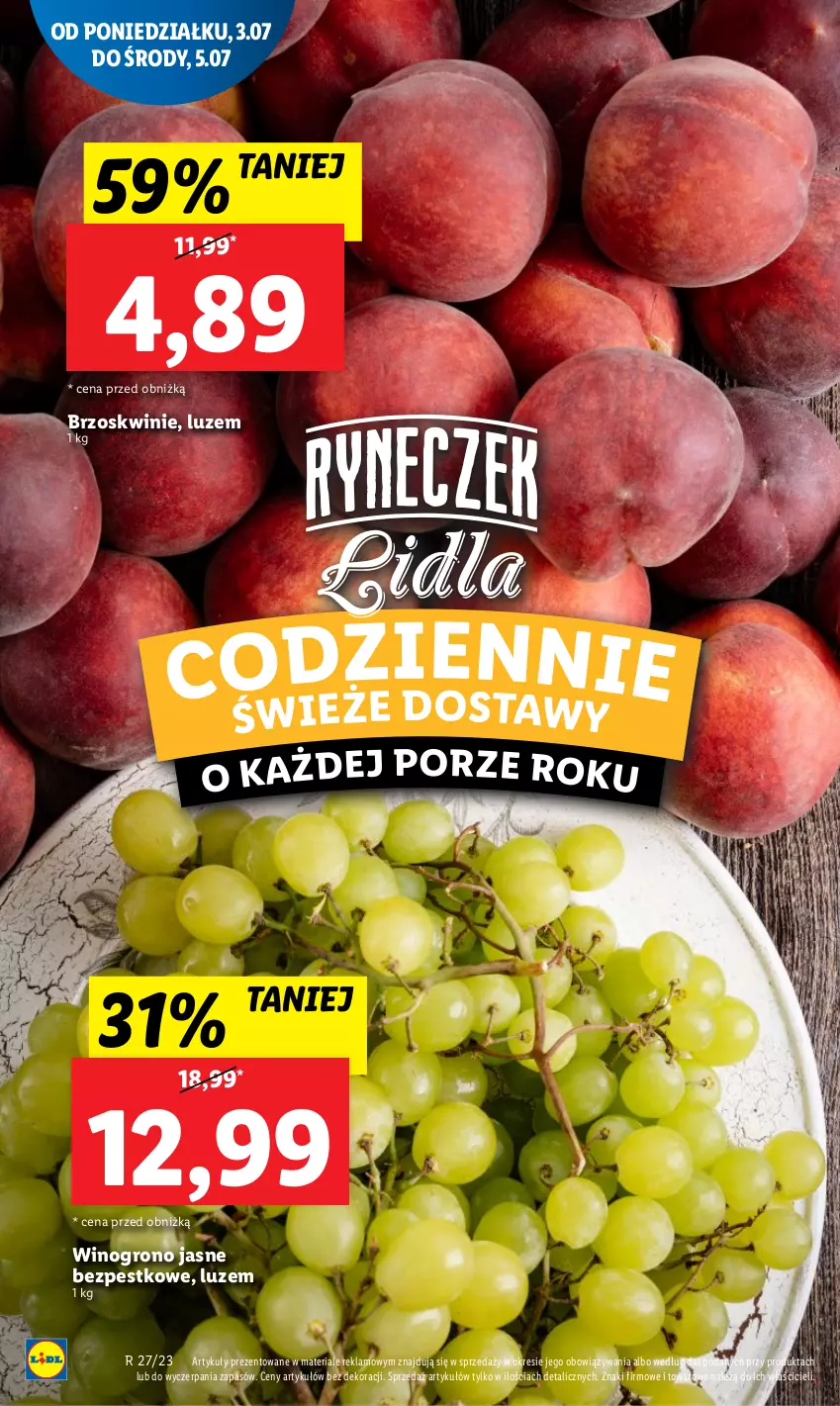 Gazetka promocyjna Lidl - GAZETKA - ważna 03.07 do 05.07.2023 - strona 18 - produkty: Brzoskwinie, Por, Wino