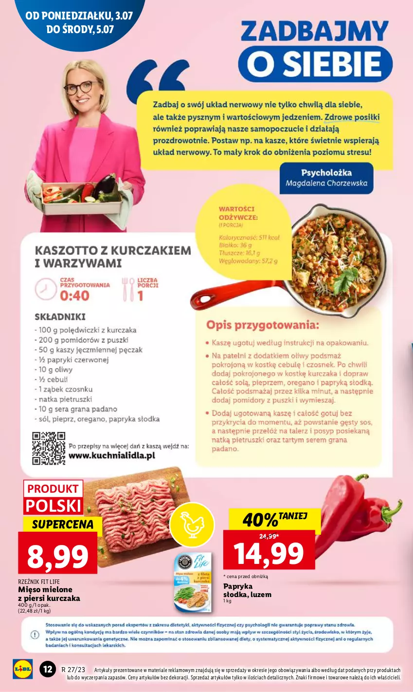 Gazetka promocyjna Lidl - GAZETKA - ważna 03.07 do 05.07.2023 - strona 22 - produkty: Kurczak, Mięso, Mięso mielone, Papryka, Papryka słodka