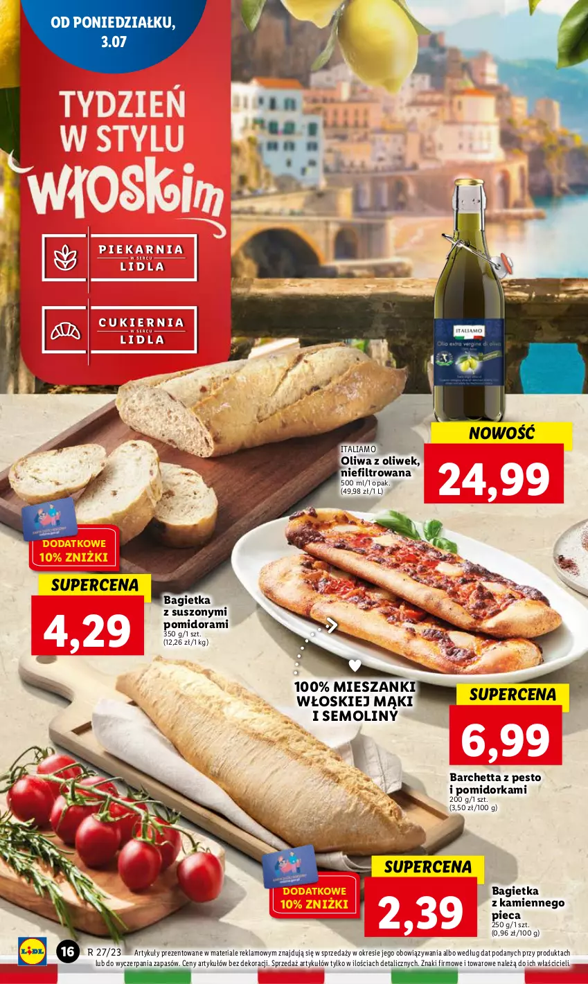 Gazetka promocyjna Lidl - GAZETKA - ważna 03.07 do 05.07.2023 - strona 26 - produkty: Bagietka, Oliwa, Oliwa z oliwek, Orka, Pesto, Piec