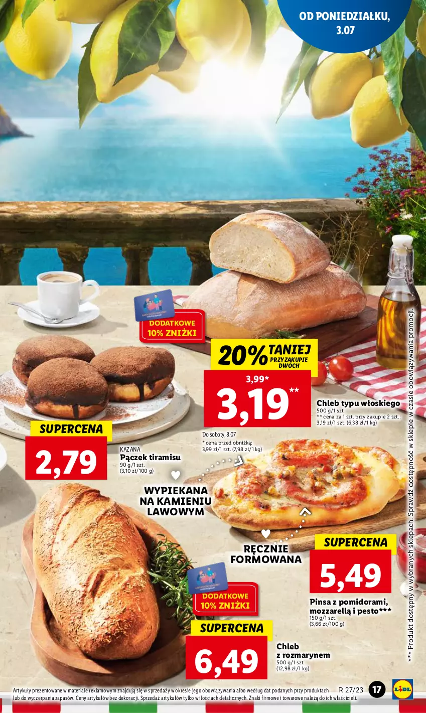 Gazetka promocyjna Lidl - GAZETKA - ważna 03.07 do 05.07.2023 - strona 27 - produkty: Chleb, Chleb typu włoskiego, Pączek, Pesto