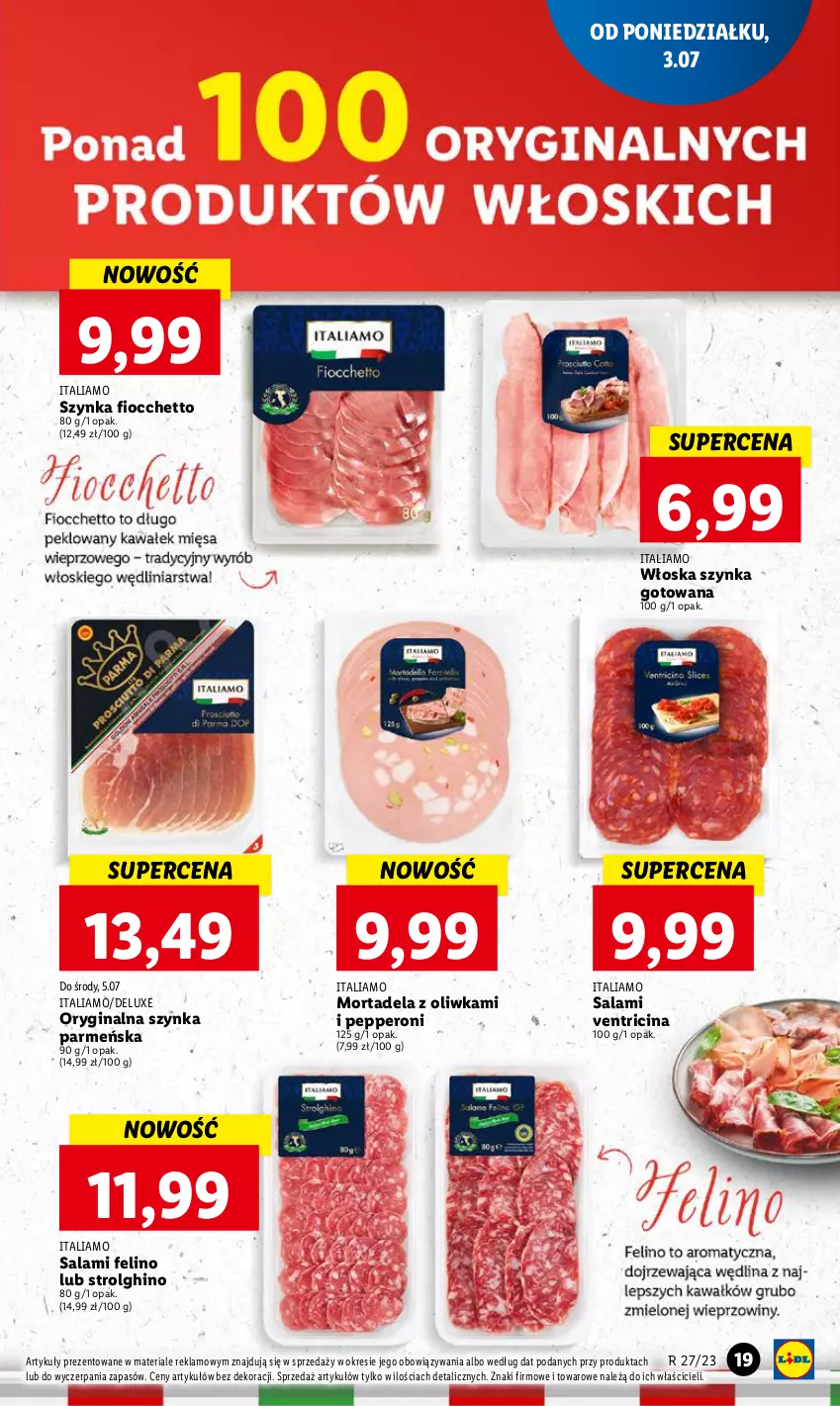 Gazetka promocyjna Lidl - GAZETKA - ważna 03.07 do 05.07.2023 - strona 29 - produkty: Gin, LG, Salami, Szynka