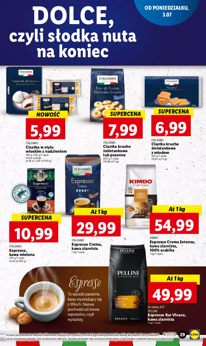 Gazetka promocyjna Lidl - GAZETKA - ważna 03.07 do 05.07.2023 - strona 39 - produkty: Ciastka, Kawa, Kawa mielona, Kawa ziarnista