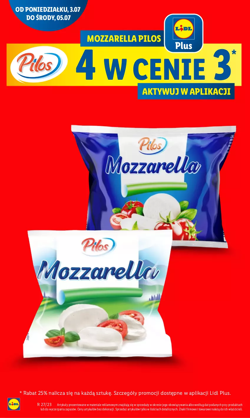 Gazetka promocyjna Lidl - GAZETKA - ważna 03.07 do 05.07.2023 - strona 6 - produkty: Mozzarella, Pilos