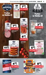 Gazetka promocyjna Netto - od Poniedziałku - Gazetka - ważna od 24.02 do 24.02.2024 - strona 9 - produkty: Krakus, Ser, Por, Szynka wieprzowa, Parówki, Pasztet, Stół, Szynka konserwowa, Szynka, Tarczyński, Kiełbaski białe, Sport, Frankfurterki, Kiełbasa, Kiełbasa śląska, Fa