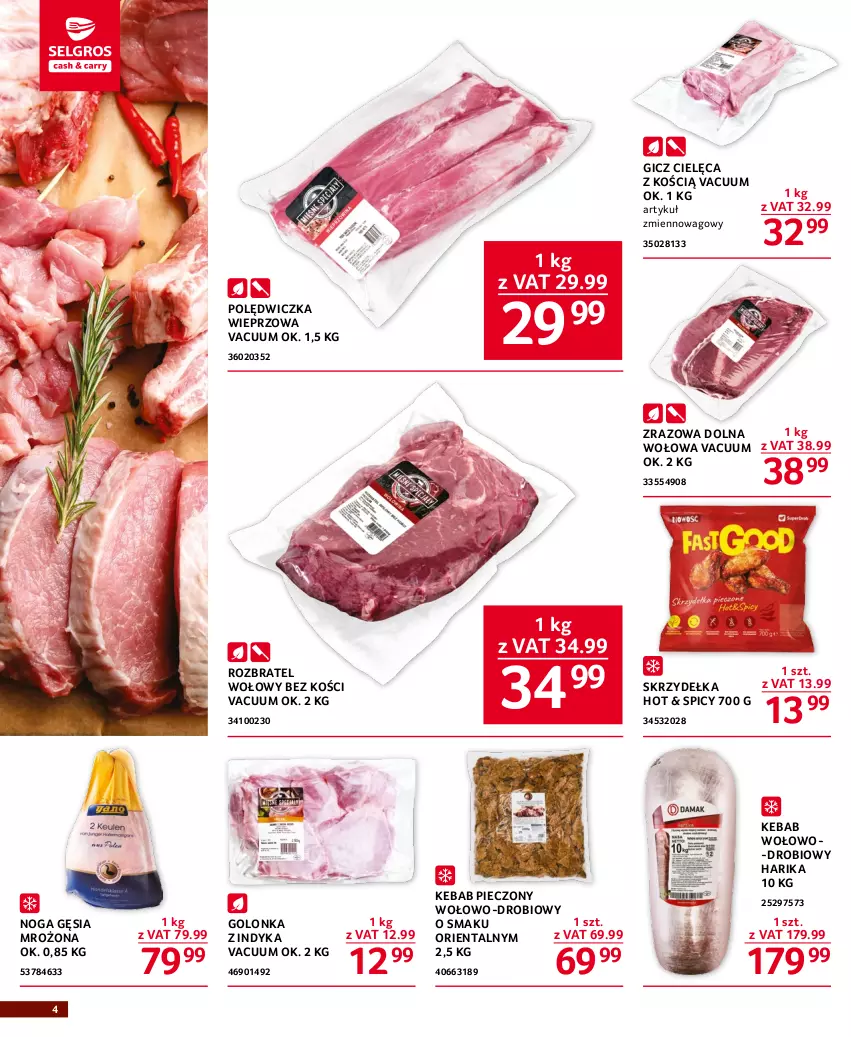 Gazetka promocyjna Selgros - Oferta gastronomiczna - ważna 20.04 do 02.05.2023 - strona 4 - produkty: Golonka z indyka, Kebab, Piec, Polędwiczka wieprzowa, Rozbratel wołowy