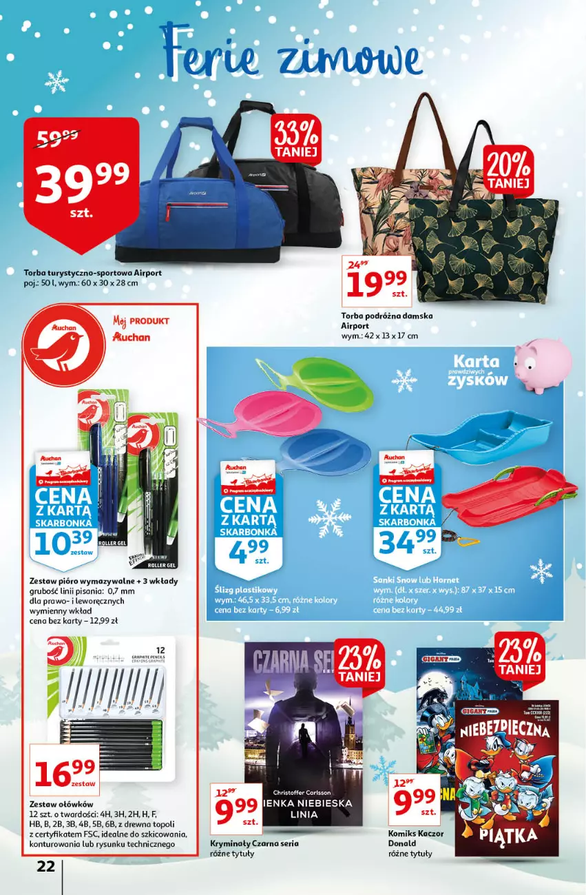 Gazetka promocyjna Auchan - przeNISKIE CENY z markami Auchan Hipermarkety - ważna 27.01 do 03.02.2022 - strona 22 - produkty: Por, Ser, Sport, Top, Torba