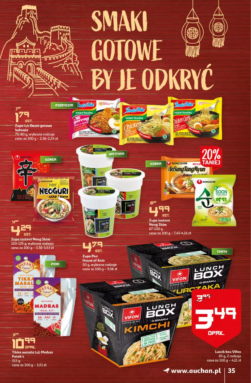 Gazetka promocyjna Auchan - przeNISKIE CENY z markami Auchan Hipermarkety - ważna 27.01 do 03.02.2022 - strona 35 - produkty: Danie gotowe, House of Asia, Lunch box, Zupa