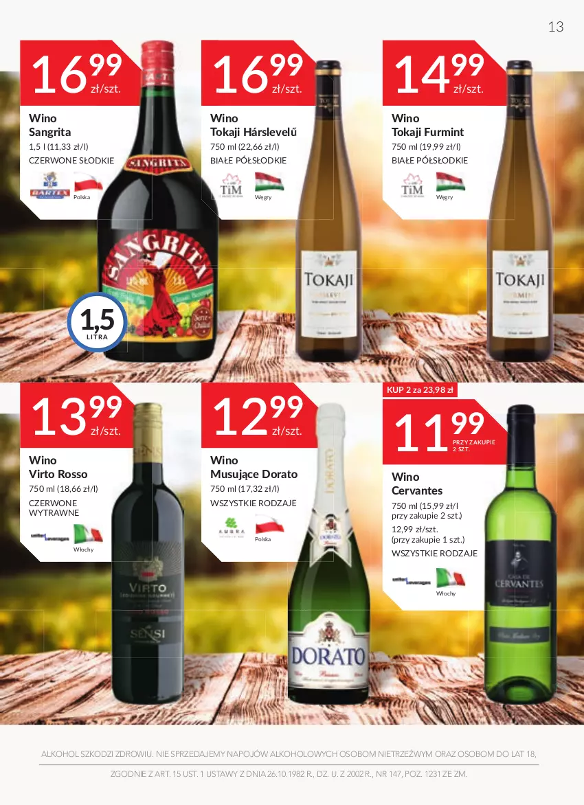 Gazetka promocyjna Stokrotka - Oferta alkoholowa - ważna 28.04 do 25.05.2022 - strona 13 - produkty: Gry, Mus, Tokaji, Wino, Wino musujące