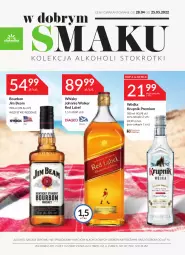Gazetka promocyjna Stokrotka - Oferta alkoholowa - Gazetka - ważna od 25.05 do 25.05.2022 - strona 1 - produkty: Koc, Bourbon, Johnnie Walker, Wódka, Whisky, Krupnik, Jim Beam