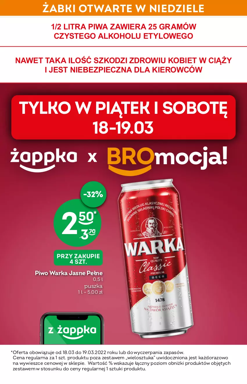 Gazetka promocyjna Żabka - ważna 16.03 do 22.03.2022 - strona 18 - produkty: Gra, Piec, Piwa, Piwo, Warka