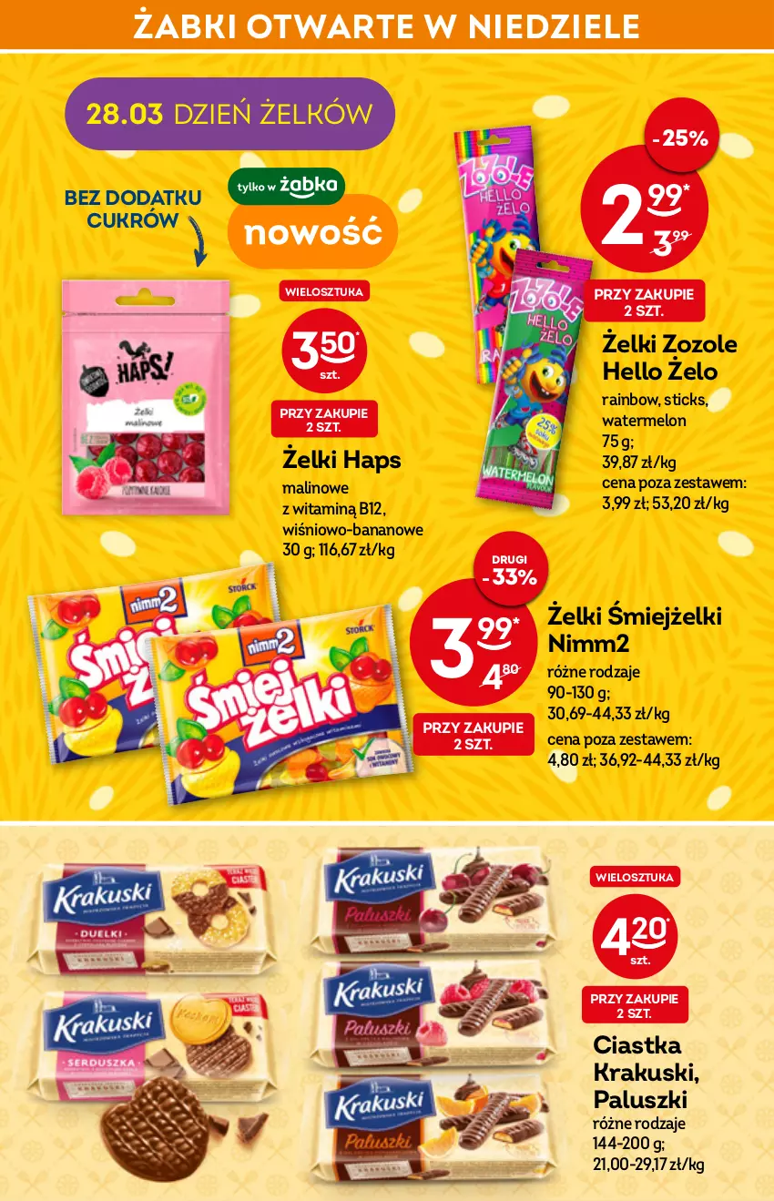 Gazetka promocyjna Żabka - ważna 16.03 do 22.03.2022 - strona 35 - produkty: Ciastka, Krakus, Krakuski, Melon, Nimm2