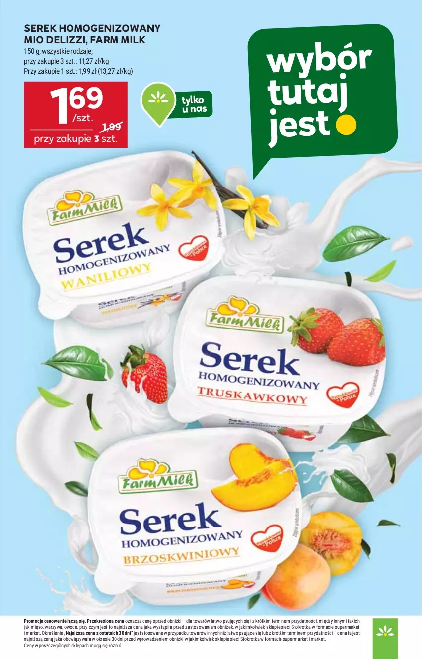 Gazetka promocyjna Stokrotka - Supermarket - ważna 07.08 do 12.08.2025 - strona 17 - produkty: Fa, Farm Milk, Mięso, Owoce, Ser, Serek, Serek homogenizowany, Warzywa