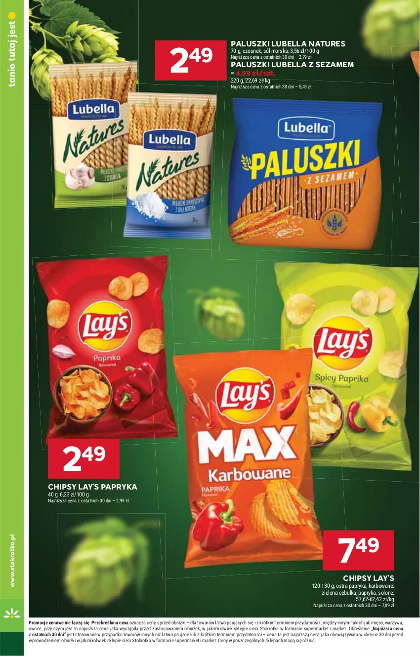 Gazetka promocyjna Stokrotka - Supermarket - ważna 07.08 do 12.08.2025 - strona 34 - produkty: Bell, Bella, Chipsy, Czosnek, Lubella, Mięso, Owoce, Papryka, Sezam, Sól, Warzywa
