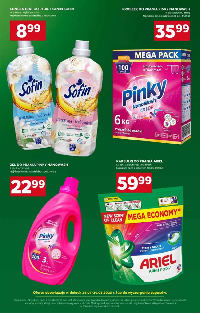 Gazetka promocyjna Stokrotka - Supermarket - ważna 07.08 do 12.08.2025 - strona 47 - produkty: Ariel, Fa, Kapsułki do prania, Proszek do prania