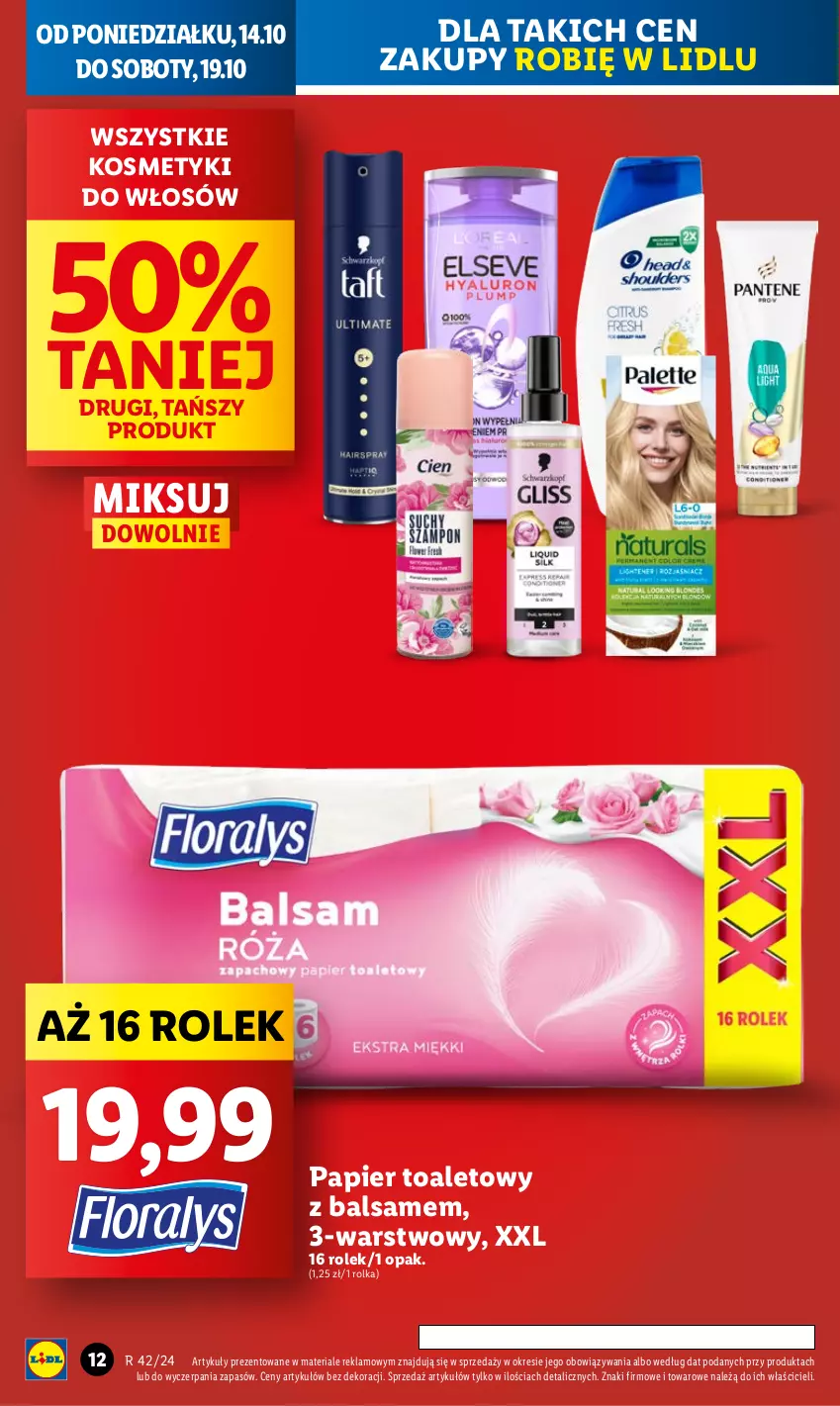 Gazetka promocyjna Lidl - GAZETKA - ważna 14.10 do 16.10.2024 - strona 12 - produkty: Papier, Papier toaletowy