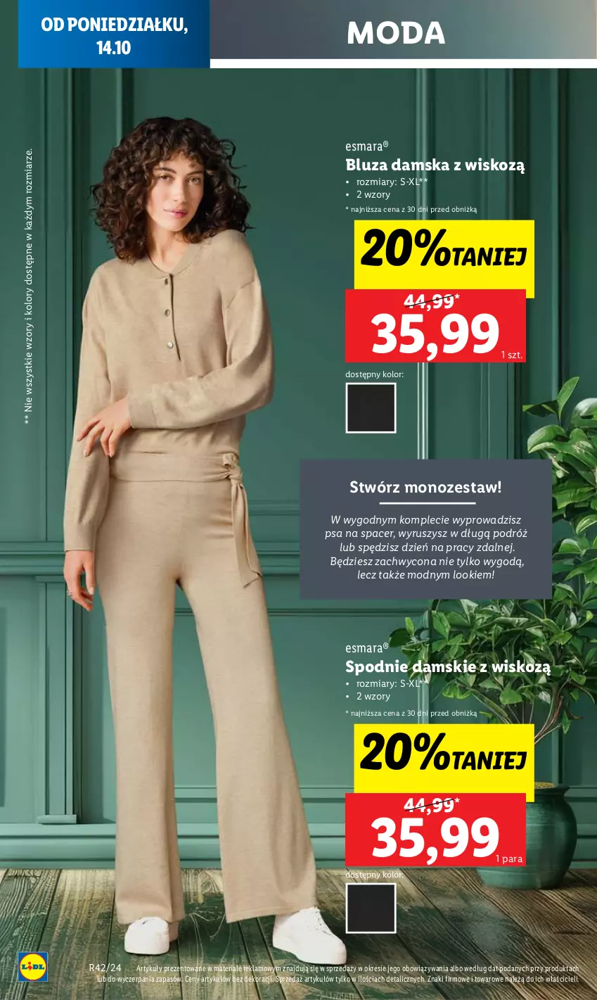 Gazetka promocyjna Lidl - GAZETKA - ważna 14.10 do 16.10.2024 - strona 14 - produkty: Acer, Bluza, Moda, Spodnie