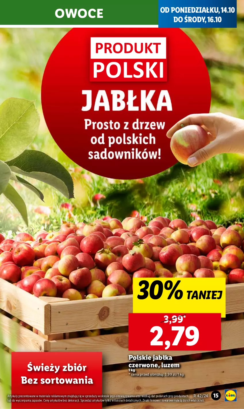 Gazetka promocyjna Lidl - GAZETKA - ważna 14.10 do 16.10.2024 - strona 17 - produkty: Jabłka, Owoce