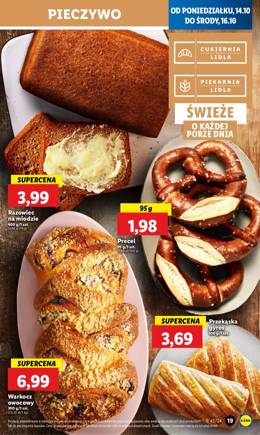 Gazetka promocyjna Lidl - GAZETKA - ważna 14.10 do 16.10.2024 - strona 21 - produkty: Gyros, Koc, Piec, Pieczywo, Por