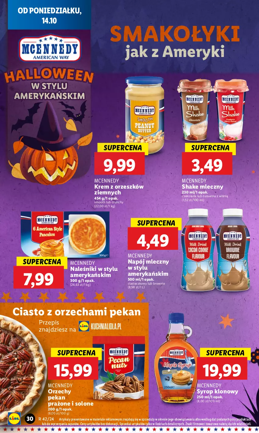 Gazetka promocyjna Lidl - GAZETKA - ważna 14.10 do 16.10.2024 - strona 32 - produkty: Brownie, Czekolada, Naleśniki, Napój, Napój mleczny, Syrop