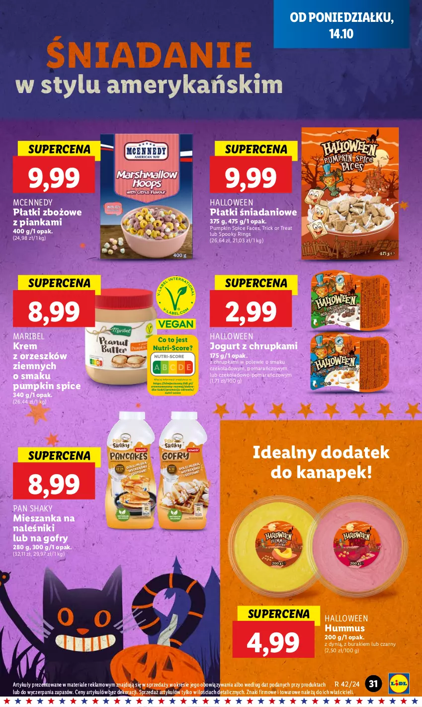 Gazetka promocyjna Lidl - GAZETKA - ważna 14.10 do 16.10.2024 - strona 33 - produkty: Buraki, Danio, Dynią, Fa, Gofry, Hummus, Jogurt, Mus, Naleśniki