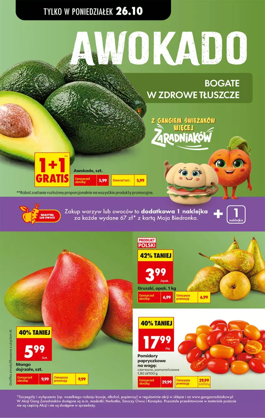 Gazetka promocyjna Biedronka - Od Poniedziałku - ważna 26.10 do 31.10.2026 - strona 26 - produkty: Gra, Grafika, Klej, Mango, Papier, Pomidory
