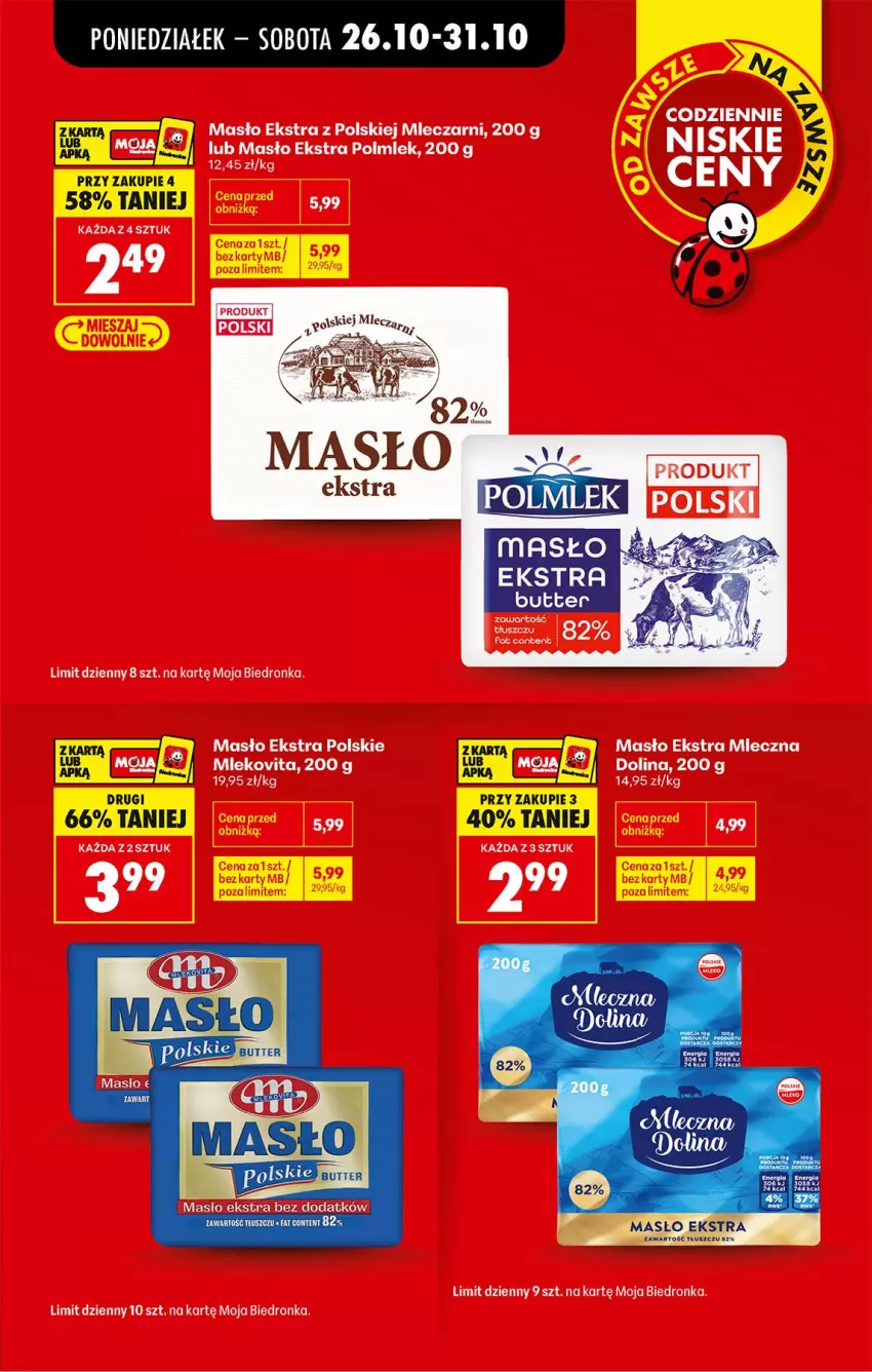 Gazetka promocyjna Biedronka - Od Poniedziałku - ważna 26.10 do 31.10.2026 - strona 3 - produkty: Fa, Masło, POLMLEK, Wazon