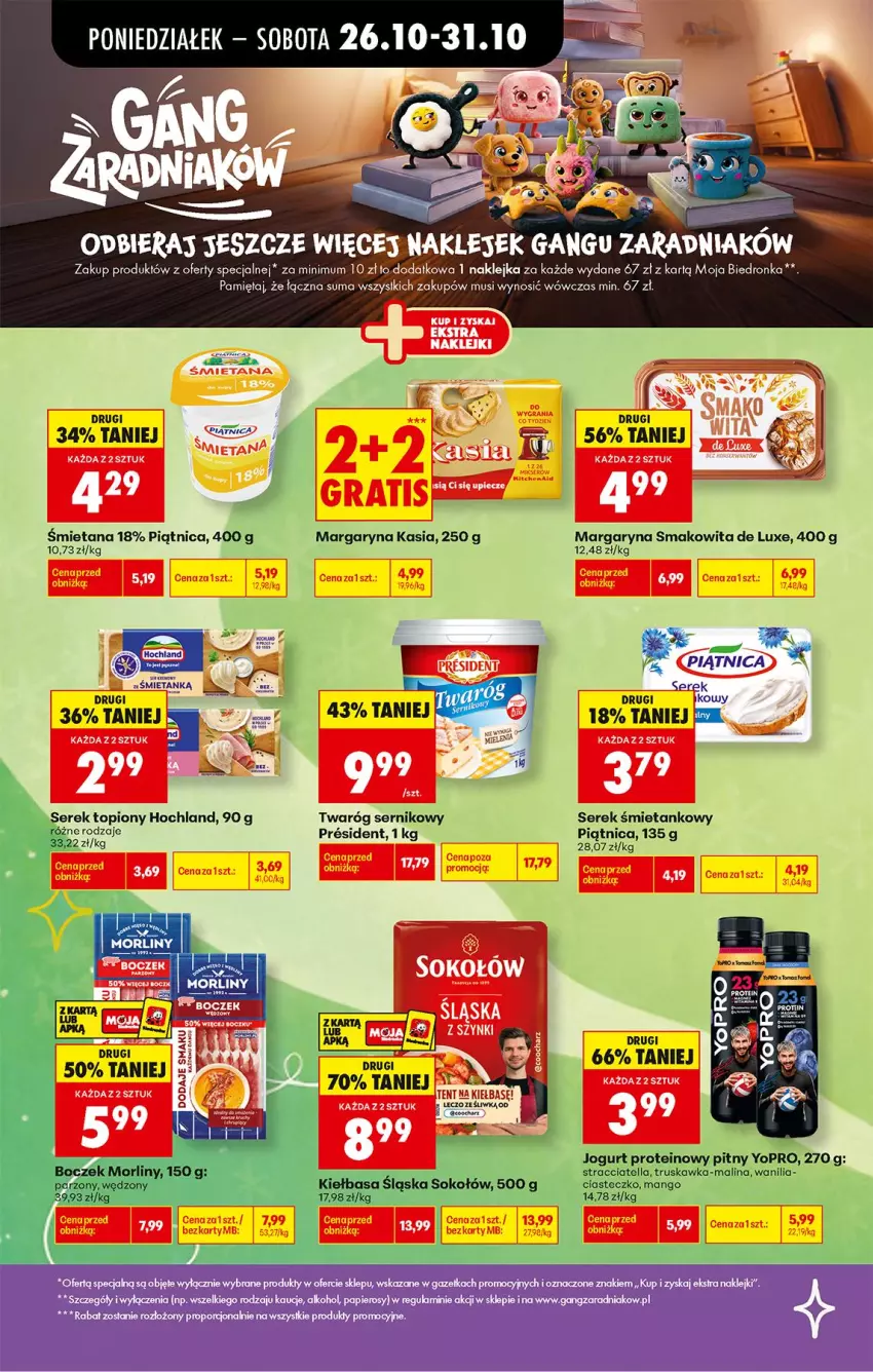 Gazetka promocyjna Biedronka - Od Poniedziałku - ważna 26.10 do 31.10.2026 - strona 32 - produkty: Fa, Hochland, Kasia, Klej, Margaryna, Mięta, Morliny, Mus, Papier, Piątnica, Pizza, Por, Ser, Serek, Smakowita, Top, Twaróg