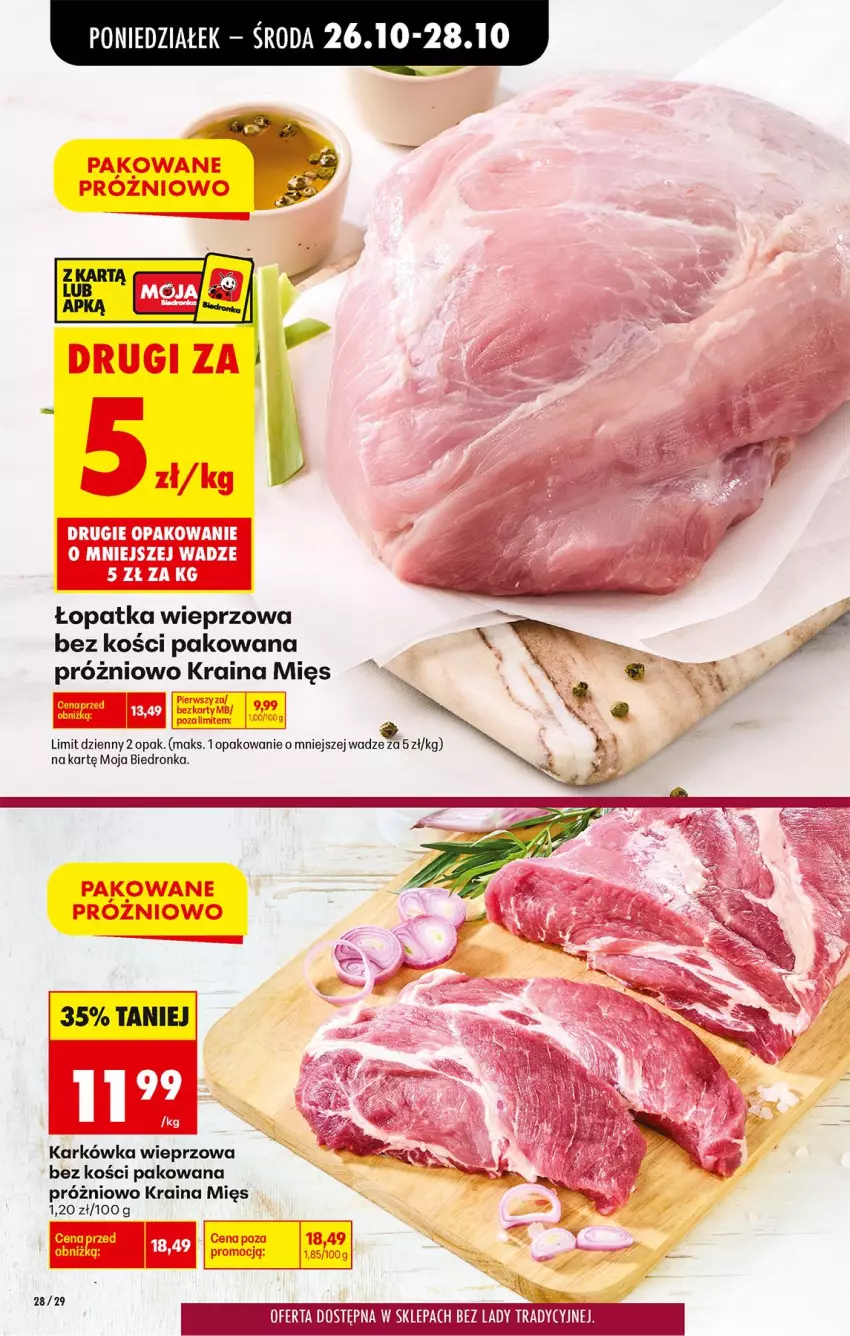Gazetka promocyjna Biedronka - Od Poniedziałku - ważna 26.10 do 31.10.2026 - strona 38 - produkty: Karkówka wieprzowa