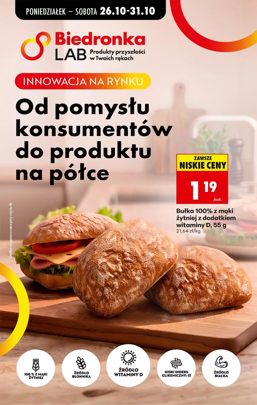 Gazetka promocyjna Biedronka - Od Poniedziałku - ważna 26.10 do 31.10.2026 - strona 49 - produkty: Bułka, Gres