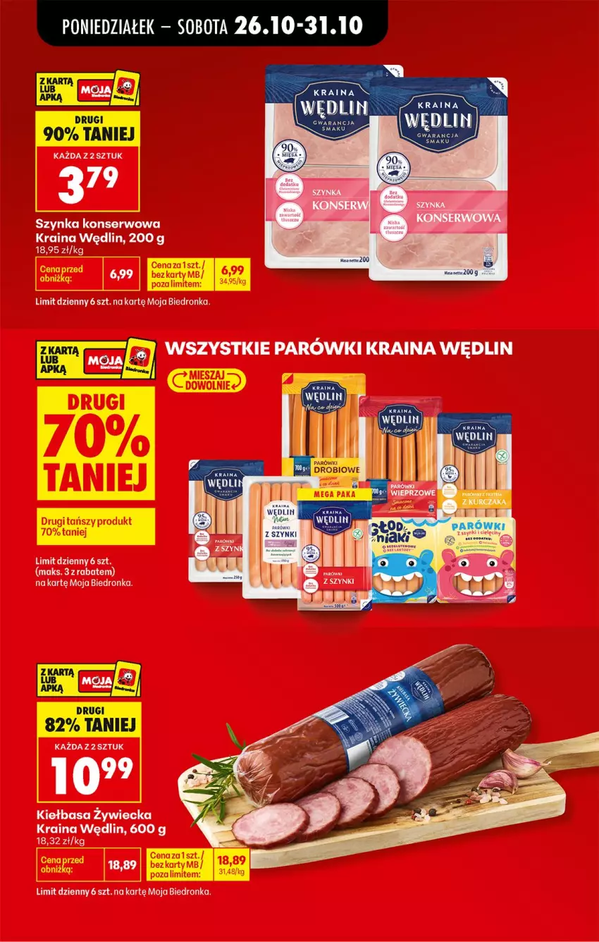 Gazetka promocyjna Biedronka - Od Poniedziałku - ważna 26.10 do 31.10.2026 - strona 5 - produkty: Fa, Kiełbasa, Ser, Szynka, Szynka konserwowa