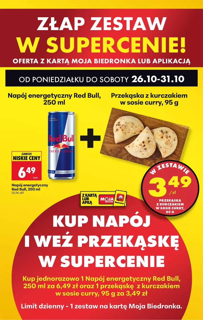 Gazetka promocyjna Biedronka - Od Poniedziałku - ważna 26.10 do 31.10.2026 - strona 51 - produkty: Kurczak, Napój, Napój energetyczny, Red Bull, Sos