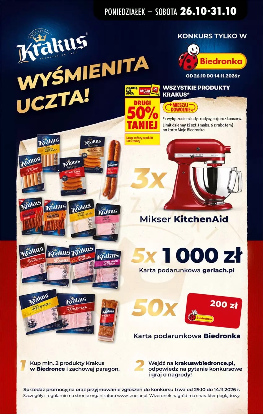 Gazetka promocyjna Biedronka - Od Poniedziałku - ważna 26.10 do 31.10.2026 - strona 57 - produkty: Gra, Krakus, Mikser, Mola, Ser