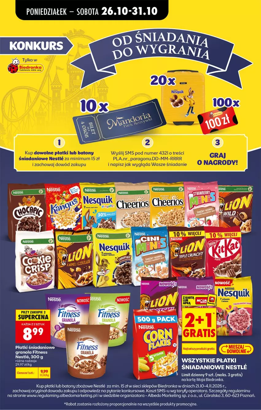Gazetka promocyjna Biedronka - Od Poniedziałku - ważna 26.10 do 31.10.2026 - strona 69 - produkty: Baton, Danio, Fa, Gin, Gra, Granola, JBL, Kosz, Por